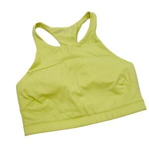 Outdoor Voices yellow high neck sports bra